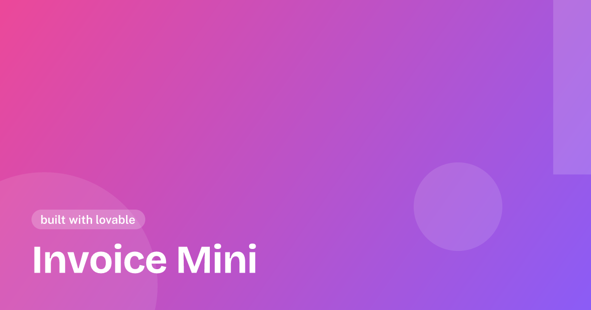 Invoice Mini screenshot