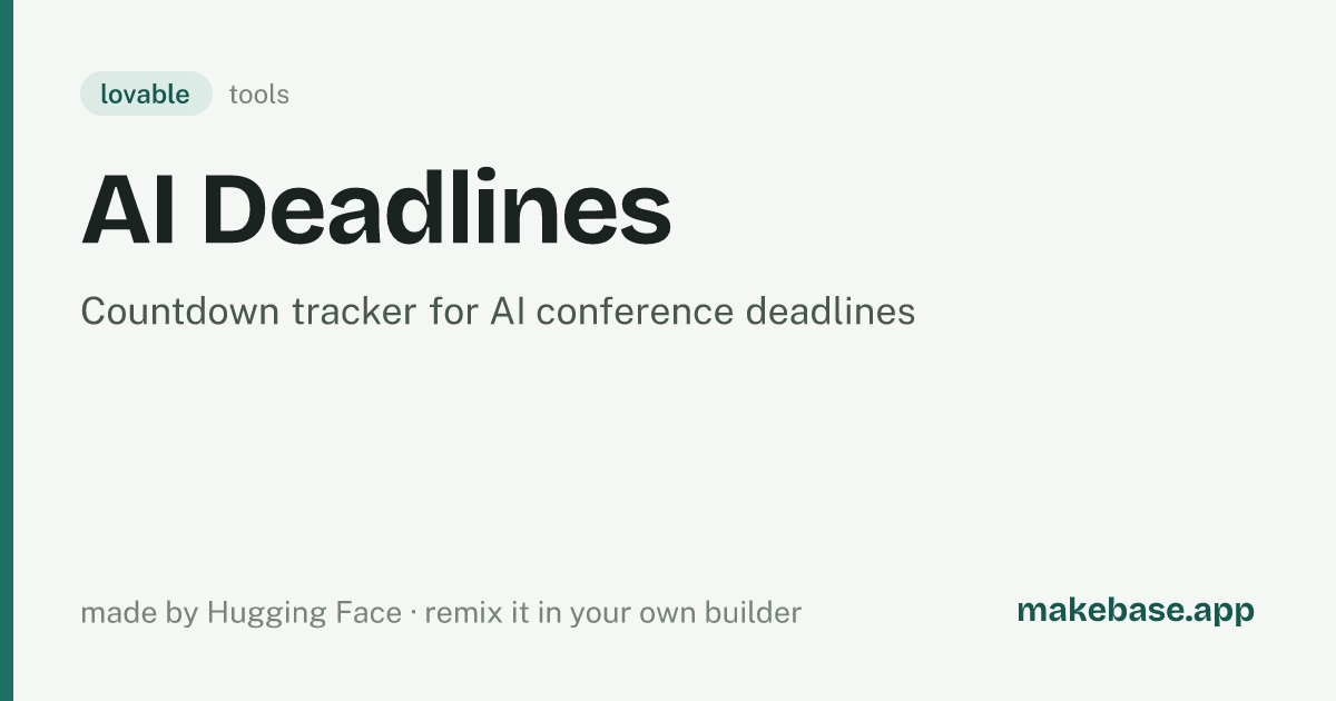 AI Deadlines screenshot